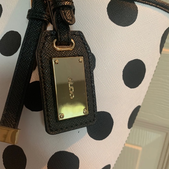 Aldo Black/White Tote Handbag - Picture 2 of 8